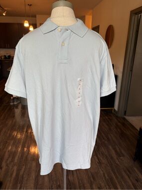 Old Navy Men's Pale Blue Polo Shirt